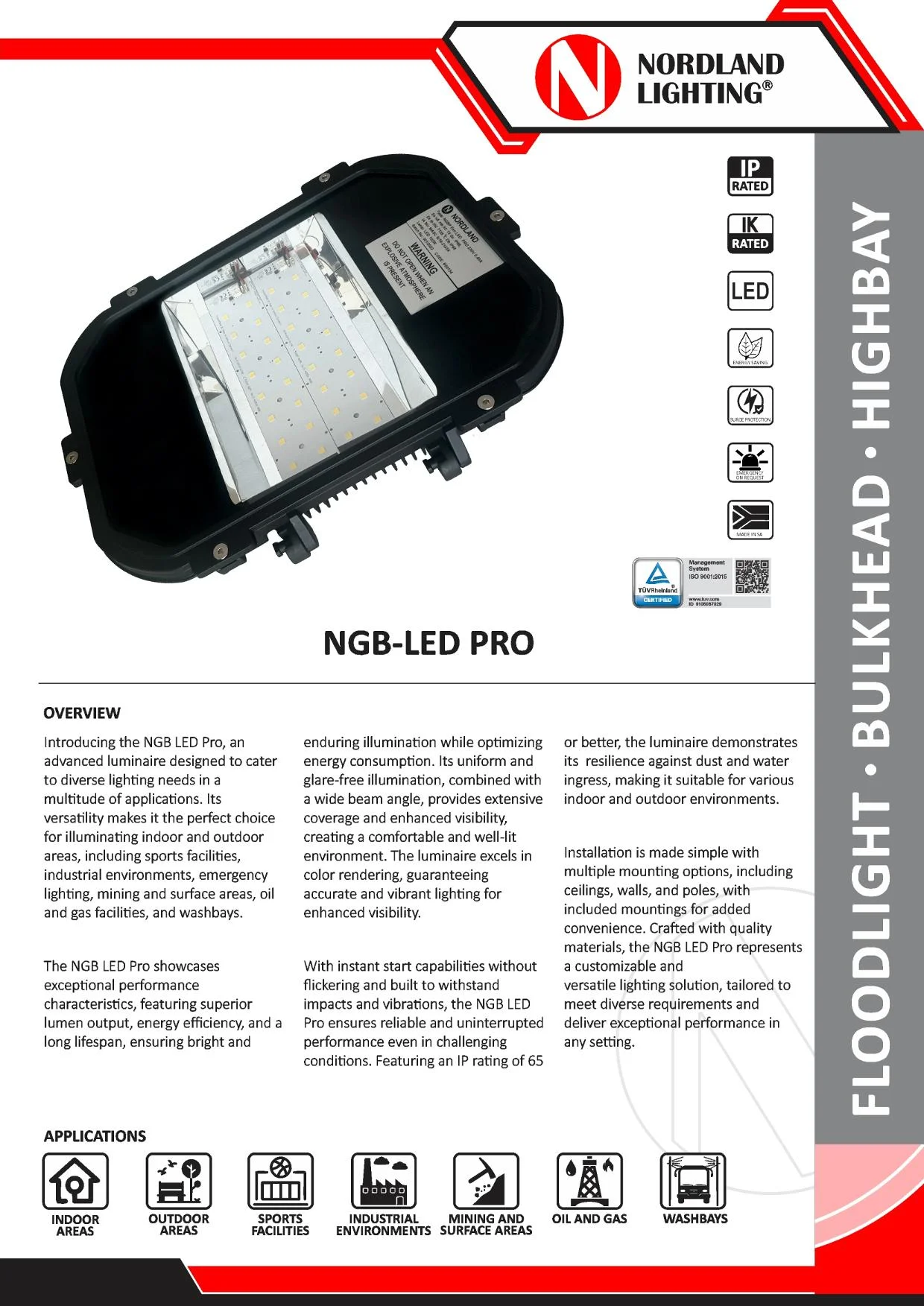 NL12A Nordland NGB-LED PRO Lumianire